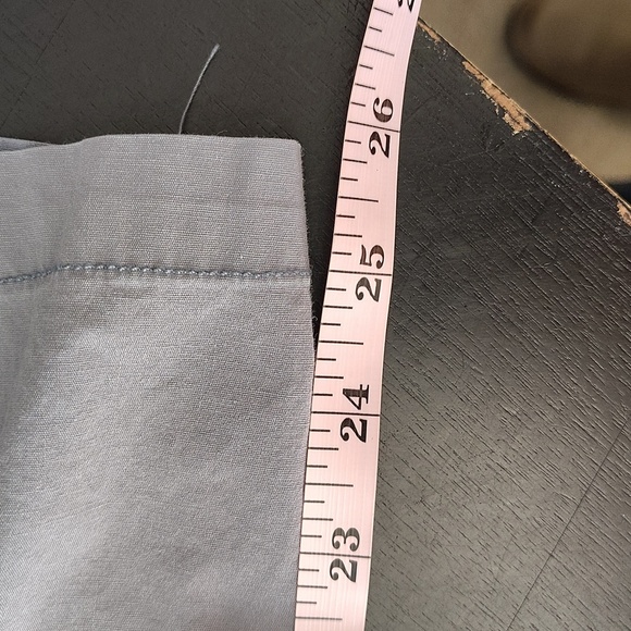 Soft Surroundings Cargo Size Medium pants Blue Gray Side Pockets Elastic Waist - Picture 10 of 11